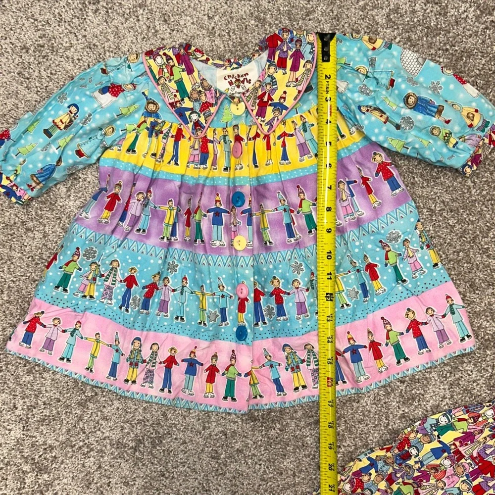 Vintage Chicken Noodle Baby/Toddler Girls Outfit Size 18M Top Bloomers USA Made